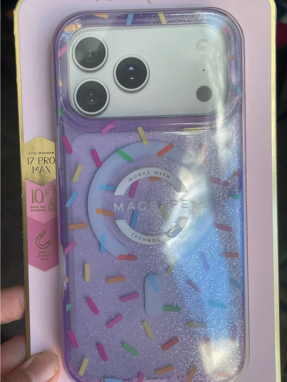 Purple Sparkle Glitter MagSafe Phone iPhone 17 Pro Max Case